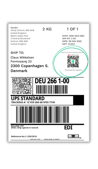 recibo con código QR de Vayapin